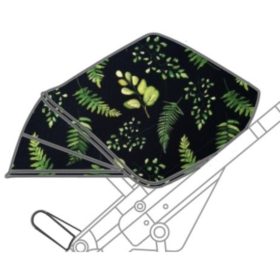 Budka wymienna Cybex Priam 1.0 - Zielone listki na ciemnym