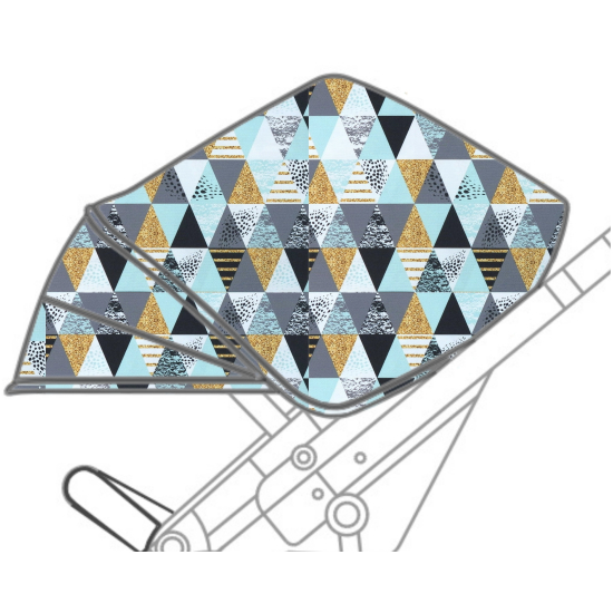 Budka wymienna Cybex Priam 1.0 - Trójkąty miętowo złote