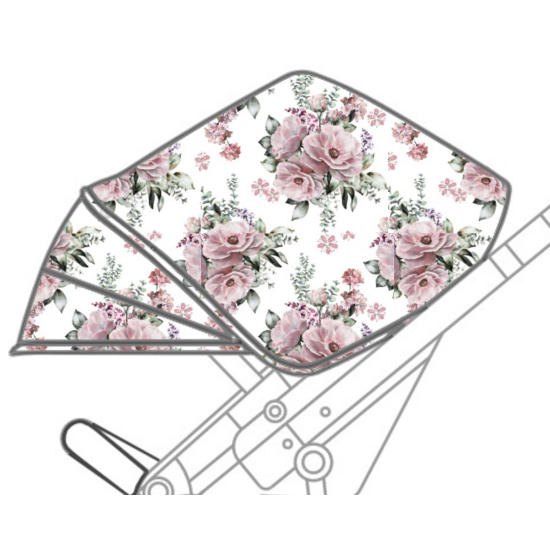 Budka wymienna Muuvo Quick 2.0 / 3.0 - Bukiet na białym kwiaty