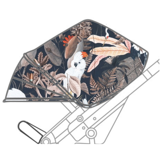 Budka wymienna Cybex Balios S 2w1 - Białe ptaki na grafitowym